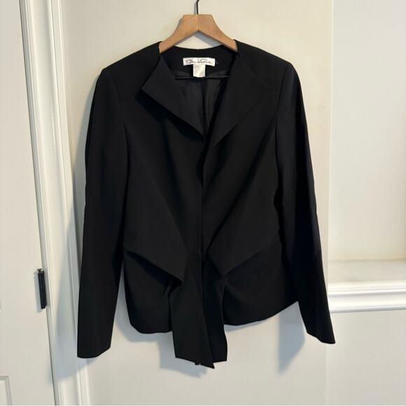 Oscar De La Renta Black Blazer Jacket Medium - Picture 12 of 14